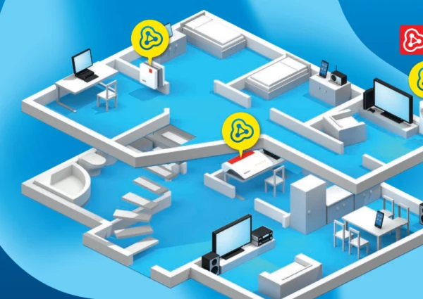 Twee wifi-versterkers voor een mesh-netwerk als welkomstcadeau bij Solcon glasvezel