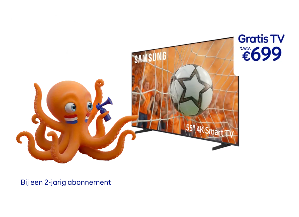Samsung 55 inch 4K Smart TV t.w.v. €699 als welkomstcadeau bij Ziggo Internet & TV