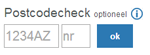 Internet postcodecheck uitvoeren