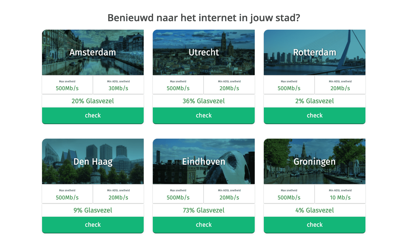 Glasvezel internet in steeds meer steden beschikbaar